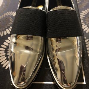 Karl Lagerfeld Silver Shoes, Size 8